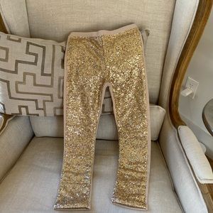 Girls Size 7 Gold sequin Pants by Mia Joy